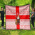 Georgia Christmas Quilt with Santa in Chokha Wine Barrel Gingerbread and Coat of Arms Design - Wonder Print Shop