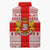 Georgia Christmas Sleeveless Puffer Jacket with Santa in Chokha Wine Barrel Gingerbread and Coat of Arms Design - Wonder Print Shop