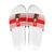 Georgia Christmas Slide Sandals with Santa in Chokha Wine Barrel Gingerbread and Coat of Arms Design - Wonder Print Shop