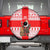 Georgia Christmas Spare Tire Cover with Santa in Chokha Wine Barrel Gingerbread and Coat of Arms Design - Wonder Print Shop