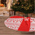 Georgia Christmas Tree Skirt with Santa in Chokha Wine Barrel Gingerbread and Coat of Arms Design - Wonder Print Shop