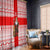 Georgia Christmas Window Curtain with Santa in Chokha Wine Barrel Gingerbread and Coat of Arms Design - Wonder Print Shop