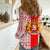 Georgia Christmas Women Casual Shirt with Santa in Chokha Wine Barrel Gingerbread and Coat of Arms Design - Wonder Print Shop