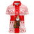 Georgia Christmas Women Polo Shirt with Santa in Chokha Wine Barrel Gingerbread and Coat of Arms Design - Wonder Print Shop