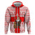 Georgia Christmas Zip Hoodie with Santa in Chokha Wine Barrel Gingerbread and Coat of Arms Design - Wonder Print Shop