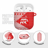 Georgia Christmas AirPods Case with Bear Mountains Forest Pattern and Traditional Georgian Design - Wonder Print Shop