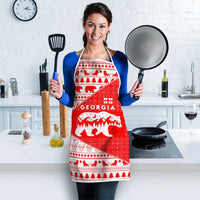 Georgia Christmas Apron with Bear Mountains Forest Pattern and Traditional Georgian Design - Wonder Print Shop