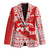 Georgia Christmas Blazer with Bear Mountains Forest Pattern and Traditional Georgian Design - Wonder Print Shop