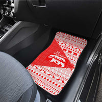 Georgia Christmas Car Mats with Bear Mountains Forest Pattern and Traditional Georgian Design - Wonder Print Shop