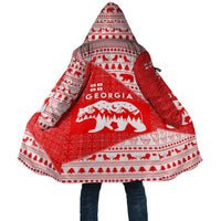 Georgia Christmas Cloak with Bear Mountains Forest Pattern and Traditional Georgian Design - Wonder Print Shop