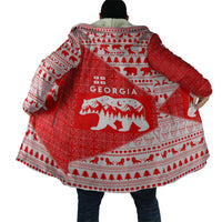 Georgia Christmas Cloak with Bear Mountains Forest Pattern and Traditional Georgian Design - Wonder Print Shop
