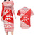 Georgia Christmas Couples Matching Long Sleeve Bodycon Dress and Hawaiian Shirt with Bear Mountains Forest Pattern and Traditional Georgian Design - Wonder Print Shop
