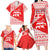 Georgia Christmas Family Matching Long Sleeve Bodycon Dress and Hawaiian Shirt with Bear Mountains Forest Pattern and Traditional Georgian Design - Wonder Print Shop