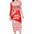 Georgia Christmas Family Matching Long Sleeve Bodycon Dress and Hawaiian Shirt with Bear Mountains Forest Pattern and Traditional Georgian Design - Wonder Print Shop