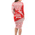 Georgia Christmas Family Matching Long Sleeve Bodycon Dress and Hawaiian Shirt with Bear Mountains Forest Pattern and Traditional Georgian Design - Wonder Print Shop