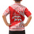 Georgia Christmas Family Matching Short Sleeve Bodycon Dress and Hawaiian Shirt with Bear Mountains Forest Pattern and Traditional Georgian Design - Wonder Print Shop