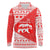 Georgia Christmas Long Sleeve Polo Shirt with Bear Mountains Forest Pattern and Traditional Georgian Design - Wonder Print Shop