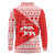 Georgia Christmas Long Sleeve Polo Shirt with Bear Mountains Forest Pattern and Traditional Georgian Design - Wonder Print Shop
