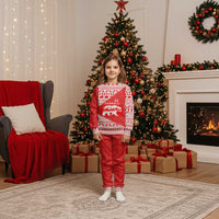 Georgia Christmas Pajama Set with Bear Mountains Forest Pattern and Traditional Georgian Design - Wonder Print Shop