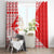 Georgia Christmas Window Curtain with Bear Mountains Forest Pattern and Traditional Georgian Design - Wonder Print Shop