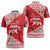 Georgia Christmas Zipper Polo Shirt with Bear Mountains Forest Pattern and Traditional Georgian Design - Wonder Print Shop