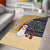 Anguilla Christmas Area Rug with Snowman Palm Tree Ornaments Coconut Drink and Island Pattern Design - Wonder Print Shop