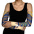 Anguilla Christmas Arm Sleeves with Snowman Palm Tree Ornaments Coconut Drink and Island Pattern Design - Wonder Print Shop