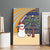 Anguilla Christmas Canvas Wall Art with Snowman Palm Tree Ornaments Coconut Drink and Island Pattern Design - Wonder Print Shop