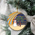 Anguilla Christmas Ceramic Ornament with Snowman Palm Tree Ornaments Coconut Drink and Island Pattern Design - Wonder Print Shop