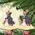 Anguilla Christmas Ceramic Ornament with Snowman Palm Tree Ornaments Coconut Drink and Island Pattern Design - Wonder Print Shop