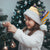 Anguilla Christmas Santa Hat with Snowman Palm Tree Ornaments Coconut Drink and Island Pattern Design - Wonder Print Shop