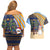 Anguilla Christmas Couples Matching Off Shoulder Short Dress and Hawaiian Shirt with Snowman Palm Tree Ornaments Coconut Drink and Island Pattern Design - Wonder Print Shop