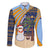 Anguilla Christmas Family Matching Long Sleeve Bodycon Dress and Hawaiian Shirt with Snowman Palm Tree Ornaments Coconut Drink and Island Pattern Design - Wonder Print Shop
