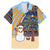 Anguilla Christmas Family Matching Mermaid Dress and Hawaiian Shirt with Snowman Palm Tree Ornaments Coconut Drink and Island Pattern Design - Wonder Print Shop