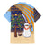 Anguilla Christmas Family Matching Mermaid Dress and Hawaiian Shirt with Snowman Palm Tree Ornaments Coconut Drink and Island Pattern Design - Wonder Print Shop