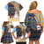 Anguilla Christmas Family Matching Off Shoulder Short Dress and Hawaiian Shirt with Snowman Palm Tree Ornaments Coconut Drink and Island Pattern Design - Wonder Print Shop