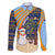Anguilla Christmas Family Matching Puletasi and Hawaiian Shirt with Snowman Palm Tree Ornaments Coconut Drink and Island Pattern Design - Wonder Print Shop