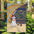 Anguilla Christmas Garden Flag with Snowman Palm Tree Ornaments Coconut Drink and Island Pattern Design - Wonder Print Shop