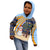 Anguilla Christmas Kid Hoodie with Snowman Palm Tree Ornaments Coconut Drink and Island Pattern Design - Wonder Print Shop
