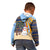 Anguilla Christmas Kid Hoodie with Snowman Palm Tree Ornaments Coconut Drink and Island Pattern Design - Wonder Print Shop