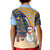 Anguilla Christmas Kid Polo Shirt with Snowman Palm Tree Ornaments Coconut Drink and Island Pattern Design - Wonder Print Shop