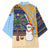 Anguilla Christmas Kimono with Snowman Palm Tree Ornaments Coconut Drink and Island Pattern Design - Wonder Print Shop