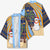 Anguilla Christmas Kimono with Snowman Palm Tree Ornaments Coconut Drink and Island Pattern Design - Wonder Print Shop