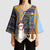 Anguilla Christmas Kimono Sleeve Blouse with Snowman Palm Tree Ornaments Coconut Drink and Island Pattern Design - Wonder Print Shop