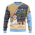 Anguilla Christmas Ugly Christmas Sweater with Snowman Palm Tree Ornaments Coconut Drink and Island Pattern Design - Wonder Print Shop