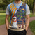 Anguilla Christmas Knitted V-Neck Vest with Snowman Palm Tree Ornaments Coconut Drink and Island Pattern Design - Wonder Print Shop