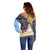 Anguilla Christmas Off Shoulder Sweater with Snowman Palm Tree Ornaments Coconut Drink and Island Pattern Design - Wonder Print Shop