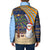 Anguilla Christmas Padded Jacket with Snowman Palm Tree Ornaments Coconut Drink and Island Pattern Design - Wonder Print Shop