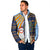 Anguilla Christmas Padded Jacket with Snowman Palm Tree Ornaments Coconut Drink and Island Pattern Design - Wonder Print Shop
