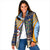 Anguilla Christmas Padded Jacket with Snowman Palm Tree Ornaments Coconut Drink and Island Pattern Design - Wonder Print Shop